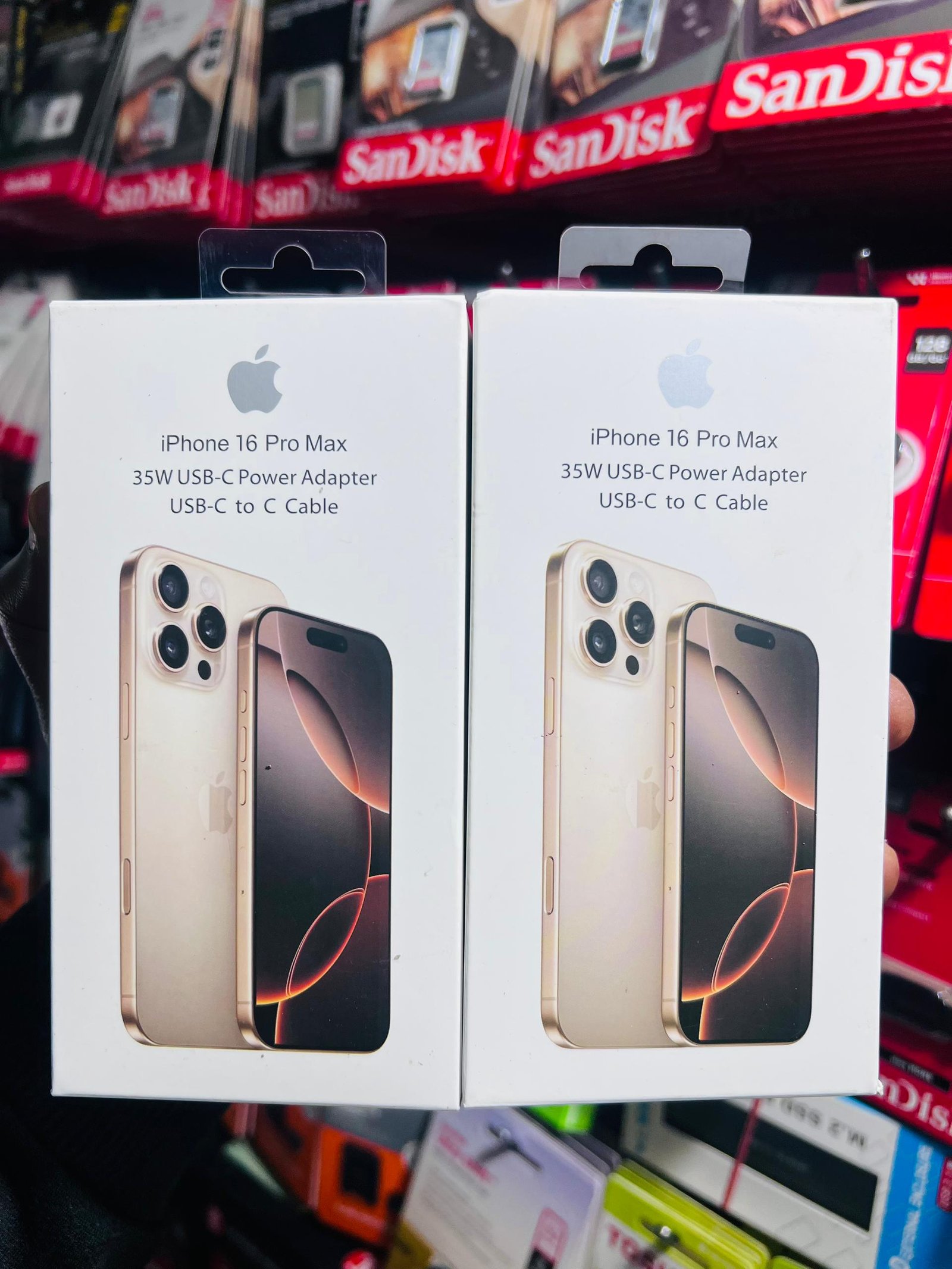 Adaptateur Secteur 35W Dual USB-C et Câble pour iPhone 16 Pro Max