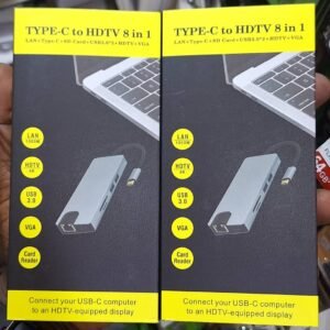 Hub Adaptateur 8-en-1 USB-C (4K, LAN 1000M, VGA)